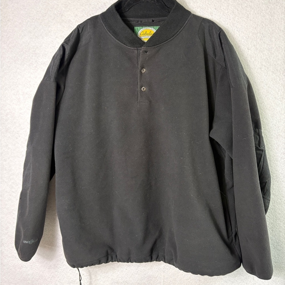Cabela's Men's Black Crewneck Outdoor Gear Jacket Wind Shear